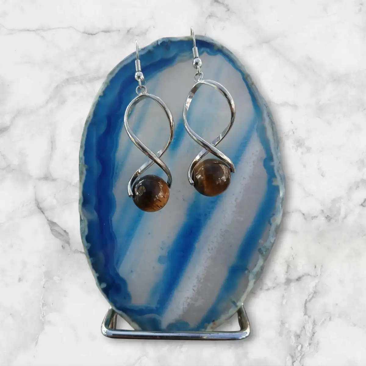 Boucle d'oreille en pierre naturelle