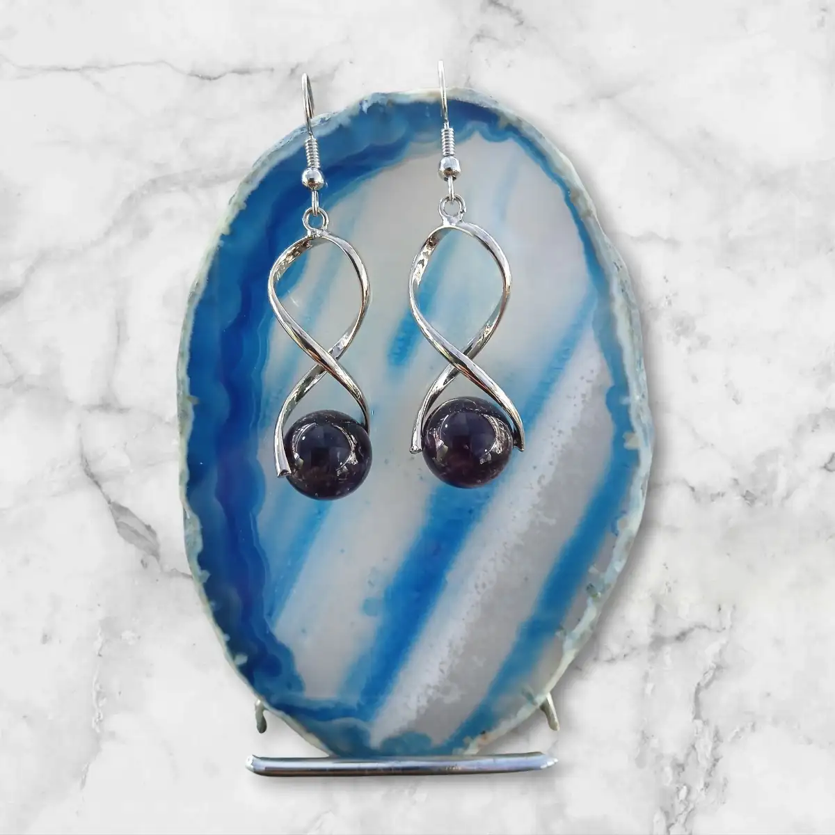 Boucle d'oreille en pierre naturelle